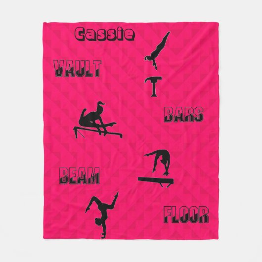 Gymnastiekvault, bars, Beam, Floor Fleece Blanket Deken (Voorkant)
