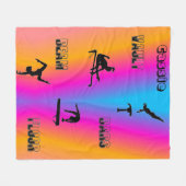 Gymnastiekvault, bars, Beam, Floor Fleece Blanket Deken (Voorkant (Horizontaal))