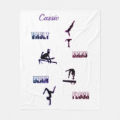 Gymnastiekvault, bars, Beam, Floor Fleece Deken (Voorkant)