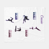 Gymnastiekvault, bars, Beam, Floor Fleece Deken (Voorkant (Horizontaal))