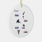 Gymnastiekvault, bars, Beam, Floor Keramisch Ornament (Rechts)