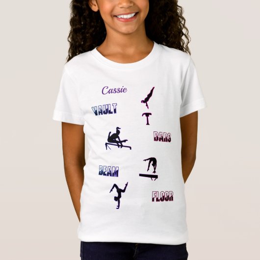 Gymnastiekvault, bars, Beam, Floor T-shirt (Voorkant)