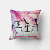 Gymnastiekvloer, balk, kluis, bars gepersonaliseer kussen (Achterkant)