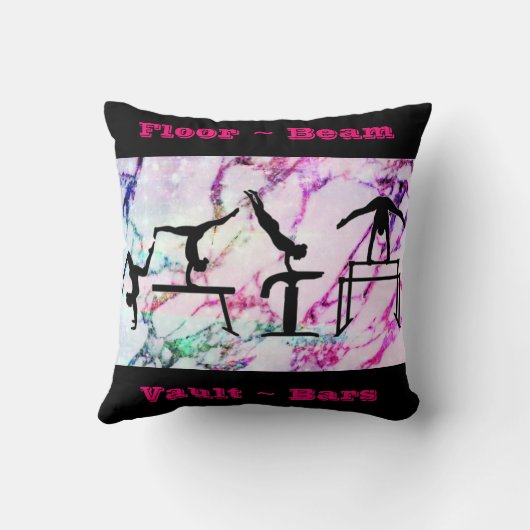 Gymnastiekvloer, bam, vault, bars met aangepaste n kussen (Achterkant)