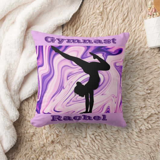 Gymnastiekvloer, Beam, Vault, Bars Custom Paarse Kussen (Deken)