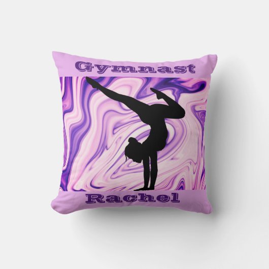 Gymnastiekvloer, Beam, Vault, Bars Custom Paarse Kussen (Voorkant)