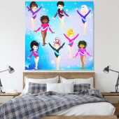 Gymnastiekvrienden: deze gymnast ziet er uit als o canvas afdruk (Insitu (Slaapkamer))