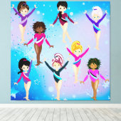 Gymnastiekvrienden: deze gymnast ziet er uit als o canvas afdruk (Insitu (Houten vloer))