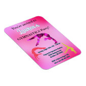 Gymnastiekwedstrijd Birthday Party Invitation Magneet (Rechterzijde)