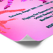 Gymnastiekwedstrijd Birthday Party Invitation Poster (Hoek)