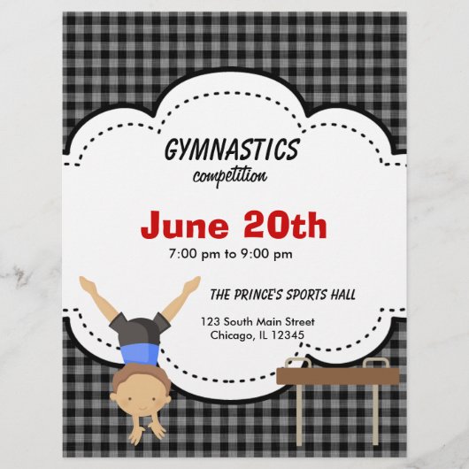 Gymnastiekwedstrijd Flyer (Voorkant)