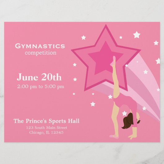 Gymnastiekwedstrijd Flyer (Voorkant)