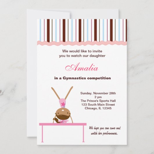 Gymnastiekwedstrijd Kaart (Voorkant)