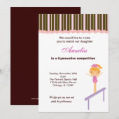 Gymnastiekwedstrijd Kaart (Voorkant / Achterkant)