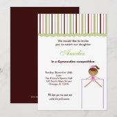 Gymnastiekwedstrijd Kaart (Voorkant / Achterkant)