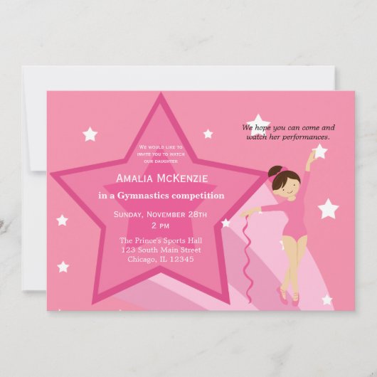 Gymnastiekwedstrijd Kaart (Voorkant)