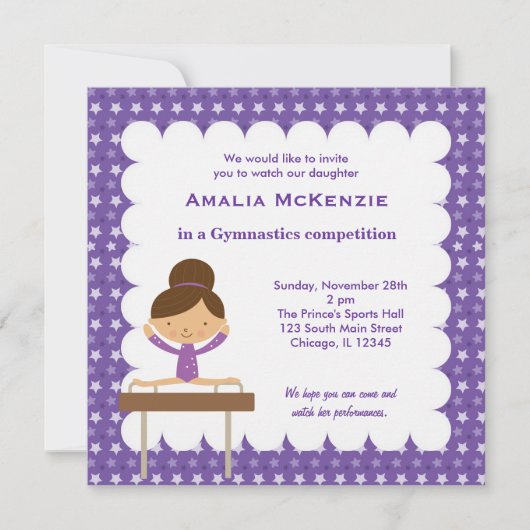 Gymnastiekwedstrijd Kaart (Voorkant)