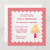 Gymnastiekwedstrijd Kaart (Voorkant / Achterkant)