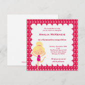 Gymnastiekwedstrijd Kaart (Voorkant / Achterkant)