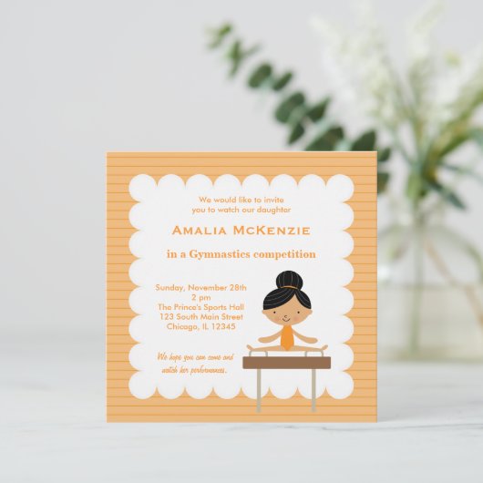 Gymnastiekwedstrijd Kaart (Staand voorkant)
