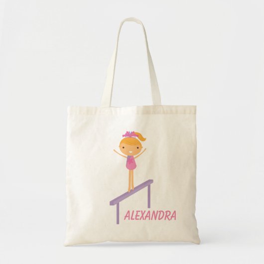 Gymnastiekzak voor gepersonaliseerde meisjes tote bag (Voorkant)