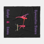 Gymnastiekzisters Aangepaste namen Fleece Deken (Voorkant (Horizontaal))