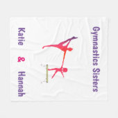 Gymnastiekzisters Aangepaste namen Fleece Deken (Voorkant (Horizontaal))