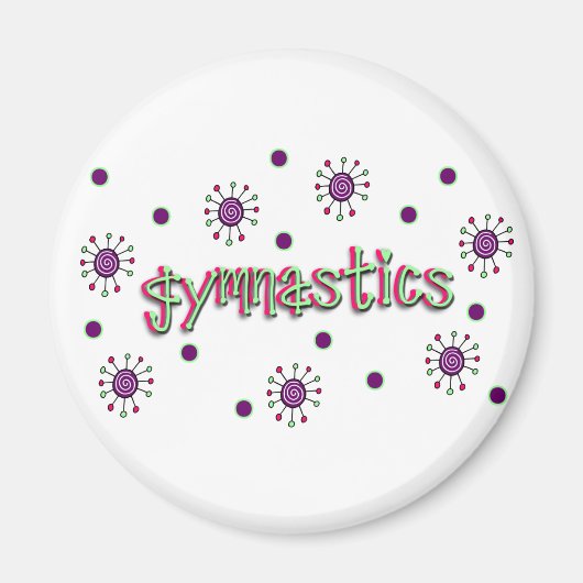 Gymnastiekzonne-stippen Magneet (Voorkant)
