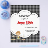 Gymnastische competitie (zwart) flyer (Enkel)