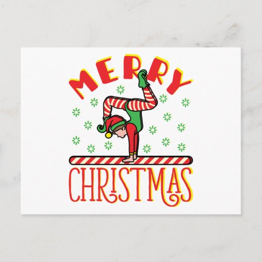 Gymnastische Elf op Beam  Briefkaart (Voorkant)