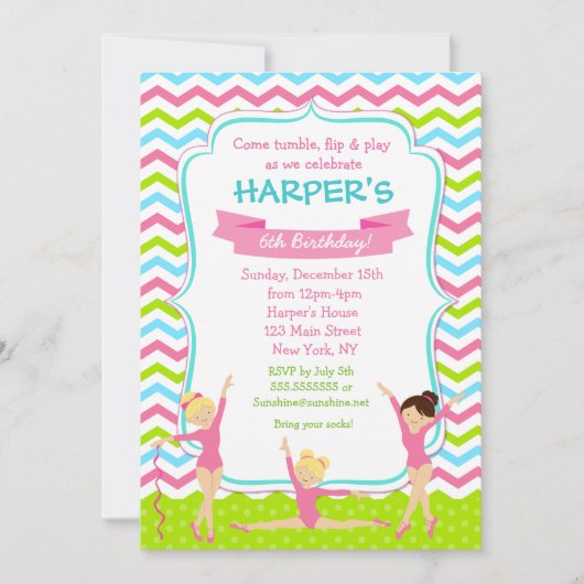 Gymnastische feestdagen kaart (Voorkant)