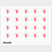 Gymnastische glanzende stickers. hart sticker (Vel)