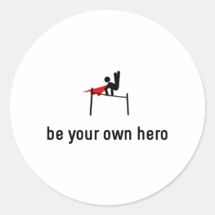 Gymnastische Horizontale Bar Hero Ronde Sticker