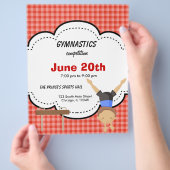 Gymnastische Jongen Concurrentie (rood) Flyer (Hand)