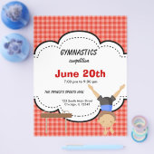 Gymnastische Jongen Concurrentie (rood) Flyer (Enkel)