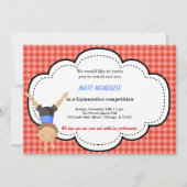 Gymnastische Jongen Concurrentie (rood) Kaart (Voorkant)