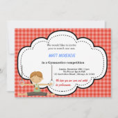 Gymnastische Jongen Concurrentie (rood) Kaart (Voorkant)