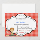 Gymnastische Jongen Concurrentie (rood) Kaart (Voorkant / Achterkant)