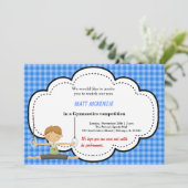 Gymnastische Jongenswedstrijd (blauw) Kaart (Staand voorkant)