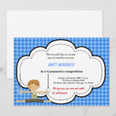 Gymnastische Jongenswedstrijd (blauw) Kaart (Voorkant / Achterkant)