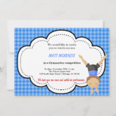 Gymnastische Jongenswedstrijd (blauw) Kaart (Voorkant)