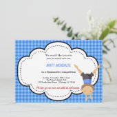 Gymnastische Jongenswedstrijd (blauw) Kaart (Staand voorkant)