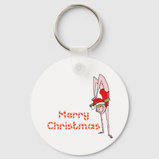 Gymnastische kerst van Merry Sleutelhanger (Voorkant)