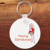 Gymnastische kerst van Merry Sleutelhanger (Voorkant)
