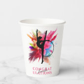 Gymnastische Kleurrijke Poeder Explosie Gefelicite Papieren Bekers (Achterkant)