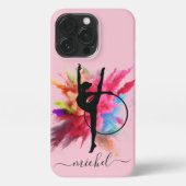 Gymnastische Kleurrijke Poeder Explosie Gepersonal iPhone Hoesje (Achterkant)