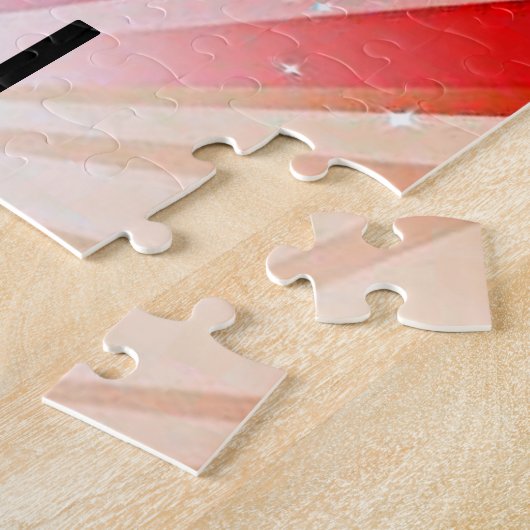 Gymnastische lichten puzzelen met gymnast. legpuzzel (Zijkant)