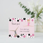 Gymnastische Partij Hartelijk dank voor uw roze, g Briefkaart (Staand voorkant)