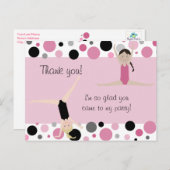 Gymnastische Partij Hartelijk dank voor uw roze, g Briefkaart (Voorkant / Achterkant)