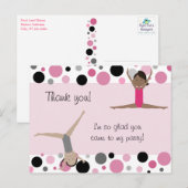 Gymnastische Partij Hartelijk dank voor uw roze, g Briefkaart (Voorkant / Achterkant)